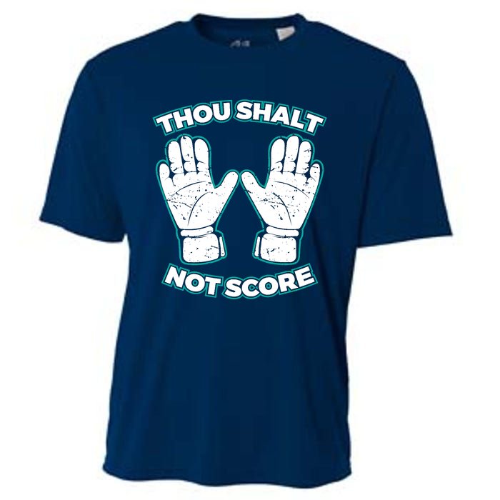 Thou Shalt Not Score Goalie For Boy Goalkeeper Cooling Performance Crew T-Shirt