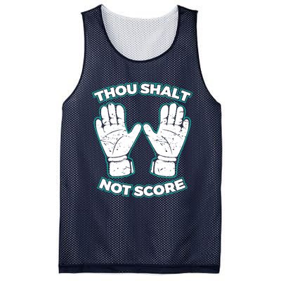 Thou Shalt Not Score Goalie For Boy Goalkeeper Mesh Reversible Basketball Jersey Tank