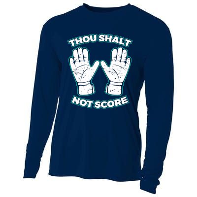 Thou Shalt Not Score Goalie For Boy Goalkeeper Cooling Performance Long Sleeve Crew