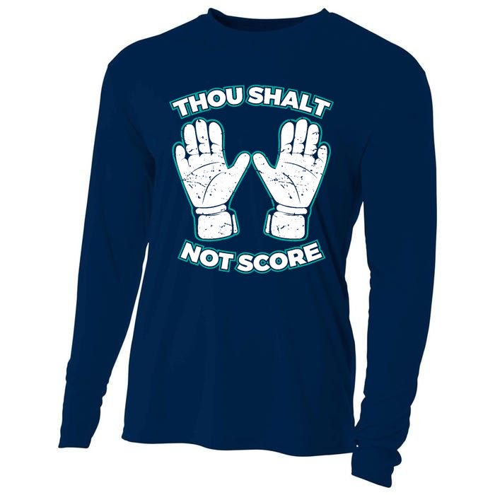 Thou Shalt Not Score Goalie For Boy Goalkeeper Cooling Performance Long Sleeve Crew