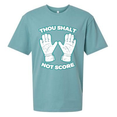 Thou Shalt Not Score Goalie For Boy Goalkeeper Sueded Cloud Jersey T-Shirt