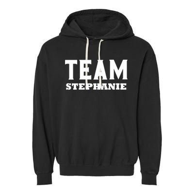 Team STEPHANIE Name Support STEPHANIE V-Neck Garment-Dyed Fleece Hoodie