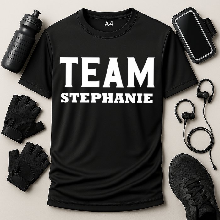 Team STEPHANIE Name Support STEPHANIE V-Neck Performance Shirt