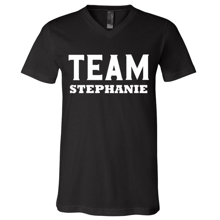 Team STEPHANIE Name Support STEPHANIE V-Neck V-Neck T-Shirt