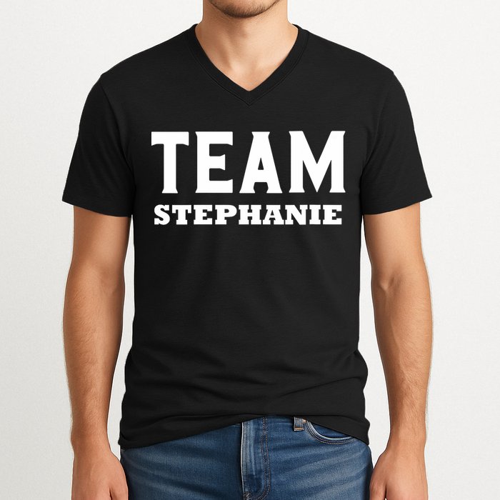 Team STEPHANIE Name Support STEPHANIE V-Neck V-Neck T-Shirt