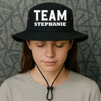 Team STEPHANIE Name Support STEPHANIE V-Neck Bucket Hat