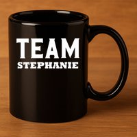 Team STEPHANIE Name Support STEPHANIE V-Neck 11oz C Handle Ceramic Mug