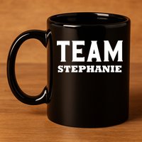 Team STEPHANIE Name Support STEPHANIE V-Neck 11oz C Handle Ceramic Mug