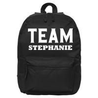 Team STEPHANIE Name Support STEPHANIE V-Neck 16 in Basic Backpack