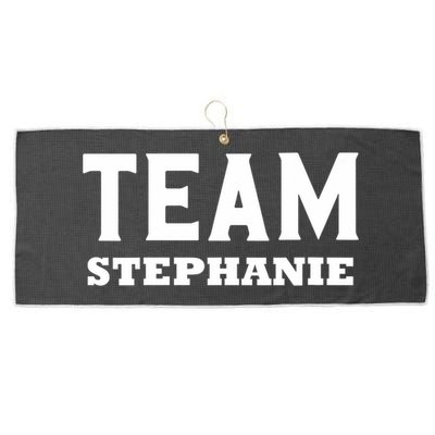 Team STEPHANIE Name Support STEPHANIE V-Neck Large Microfiber Waffle Golf Towel