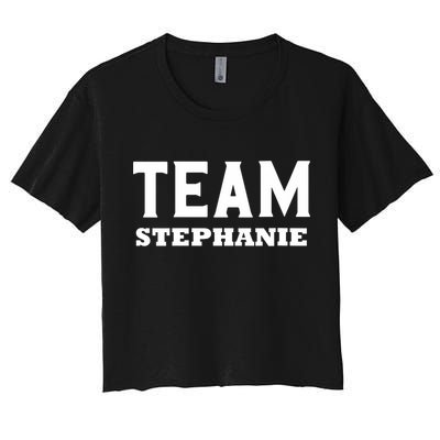 Team STEPHANIE Name Support STEPHANIE V-Neck Crop Top