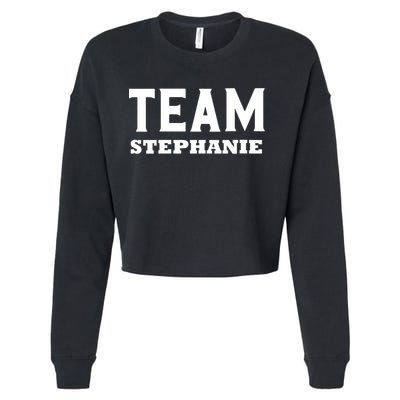 Team STEPHANIE Name Support STEPHANIE V-Neck Cropped Pullover Crew