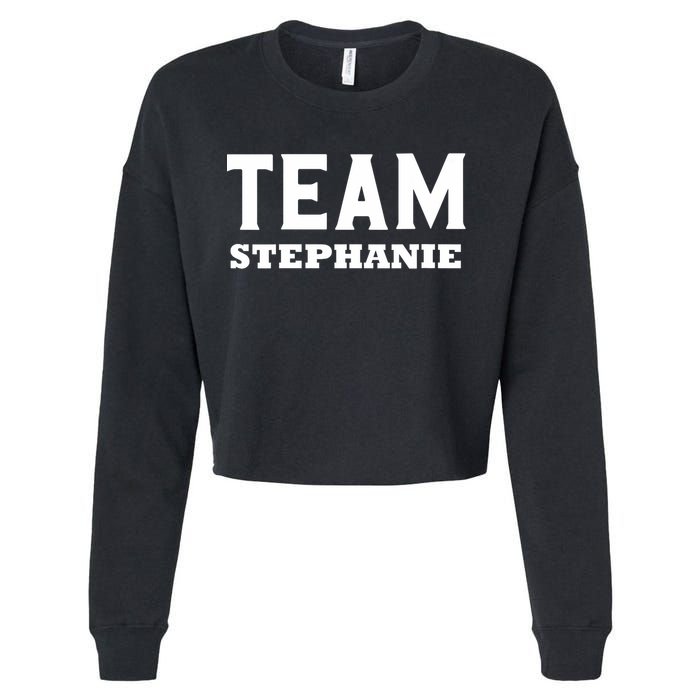 Team STEPHANIE Name Support STEPHANIE V-Neck Cropped Pullover Crew