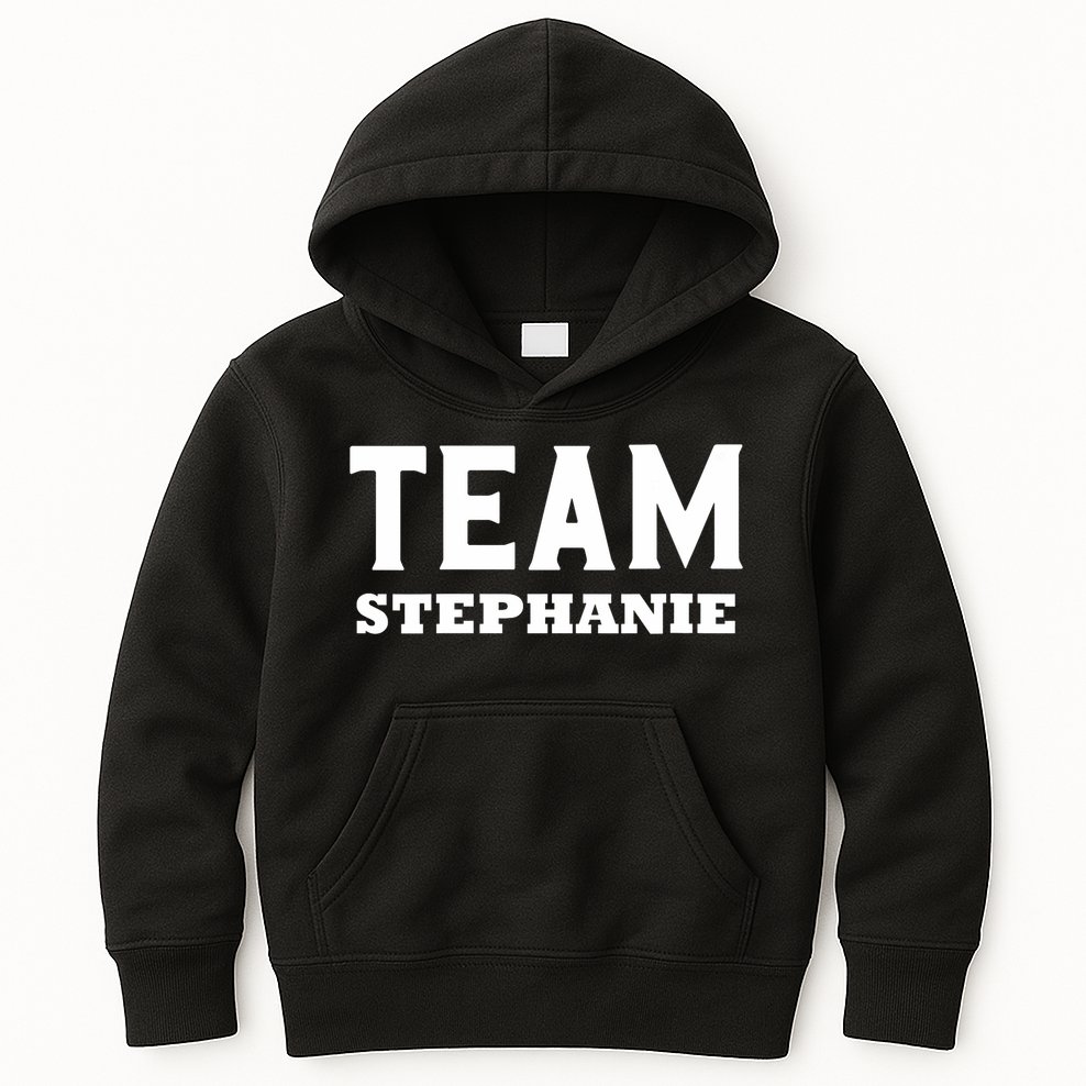Team STEPHANIE Name Support STEPHANIE V-Neck Kids Hoodie