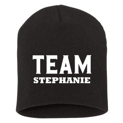Team STEPHANIE Name Support STEPHANIE V-Neck Short Acrylic Beanie