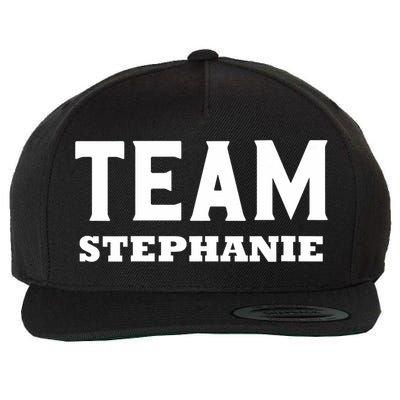 Team STEPHANIE Name Support STEPHANIE V-Neck Wool Snapback Cap