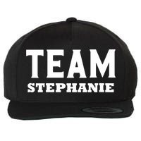 Team STEPHANIE Name Support STEPHANIE V-Neck Wool Snapback Cap