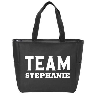 Team STEPHANIE Name Support STEPHANIE V-Neck Zip Tote Bag