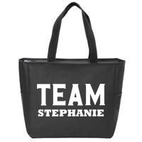 Team STEPHANIE Name Support STEPHANIE V-Neck Zip Tote Bag