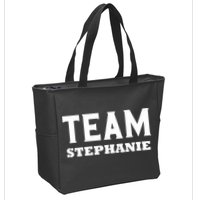Team STEPHANIE Name Support STEPHANIE V-Neck Zip Tote Bag