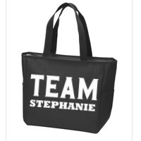 Team STEPHANIE Name Support STEPHANIE V-Neck Zip Tote Bag