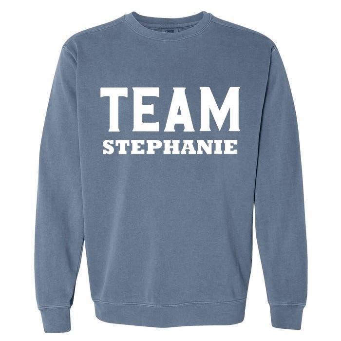 Team STEPHANIE Name Support STEPHANIE V-Neck Garment-Dyed Sweatshirt