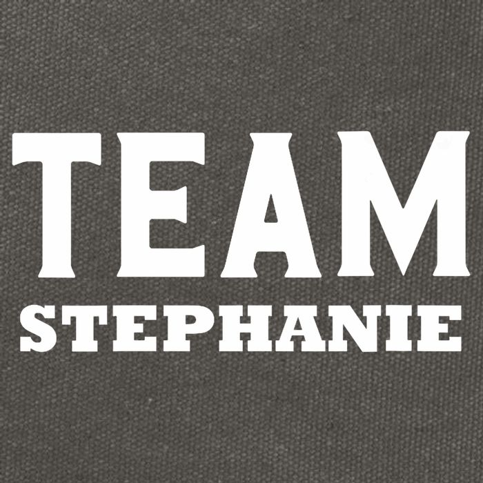 Team STEPHANIE Name Support STEPHANIE V-Neck Cotton Canvas Backpack