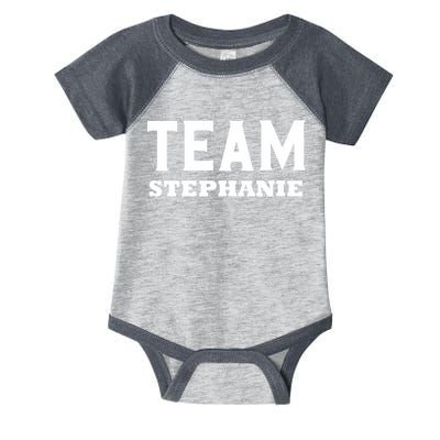 Team STEPHANIE Name Support STEPHANIE V-Neck Infant Baby Jersey Bodysuit