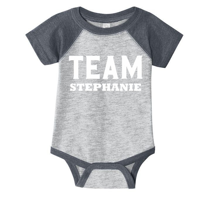 Team STEPHANIE Name Support STEPHANIE V-Neck Infant Baby Jersey Bodysuit