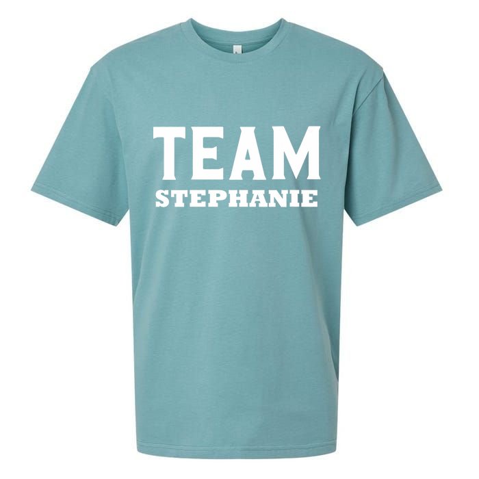 Team STEPHANIE Name Support STEPHANIE V-Neck Sueded Cloud Jersey T-Shirt