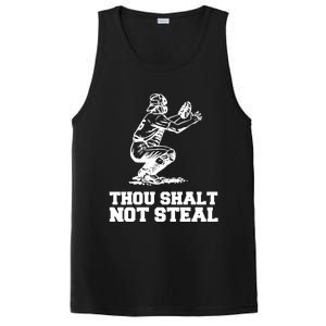 Thou Shalt Not Steal Baseball Catcher Joke PosiCharge Competitor Tank