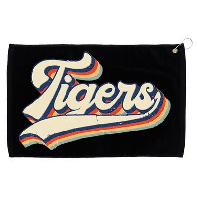 Tigers Sports Name Vintage Retro Gift Men Women Boy Girl Grommeted Golf Towel