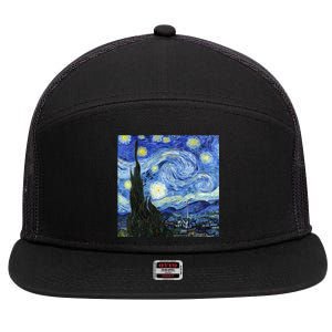 The Starry Night By Vincent Van Gogh 7 Panel Mesh Trucker Snapback Hat