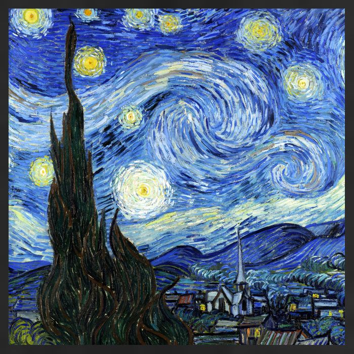 The Starry Night By Vincent Van Gogh 7 Panel Mesh Trucker Snapback Hat