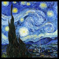 The Starry Night By Vincent Van Gogh Drawstring Bag