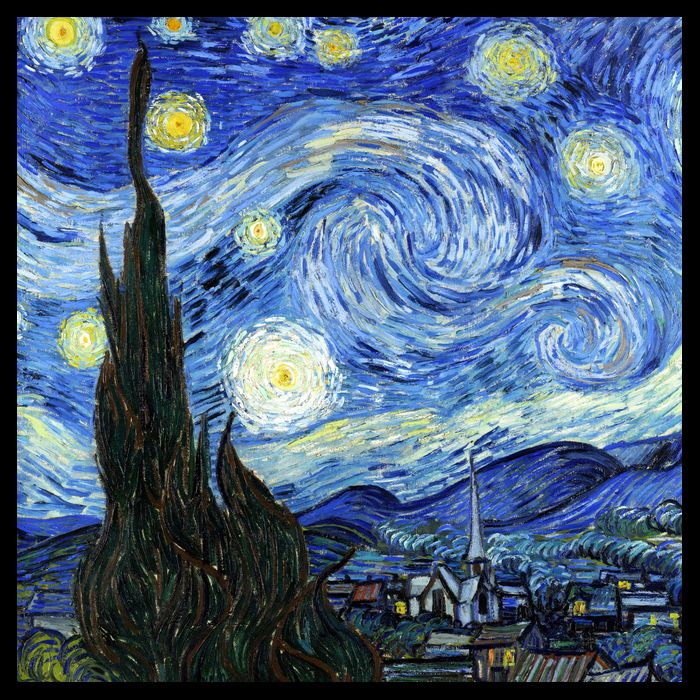 The Starry Night By Vincent Van Gogh Drawstring Bag