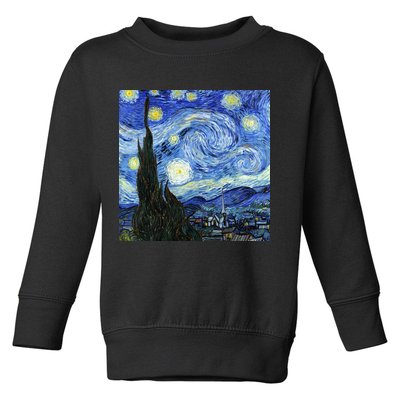 The Starry Night By Vincent Van Gogh Toddler Sweatshirt