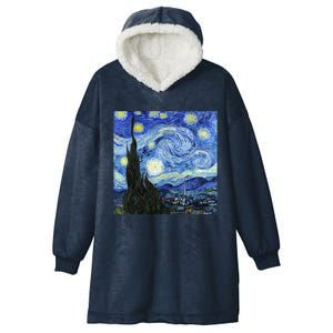 The Starry Night By Vincent Van Gogh Hooded Wearable Blanket