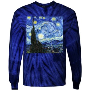 The Starry Night By Vincent Van Gogh Tie-Dye Long Sleeve Shirt