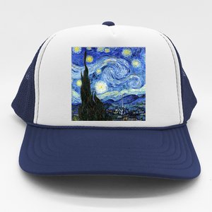 The Starry Night By Vincent Van Gogh Trucker Hat