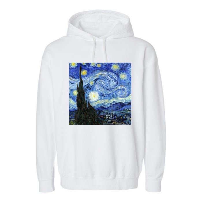 The Starry Night By Vincent Van Gogh Garment-Dyed Fleece Hoodie