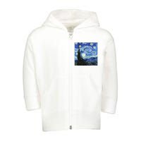 The Starry Night By Vincent Van Gogh Toddler Zip Fleece Hoodie