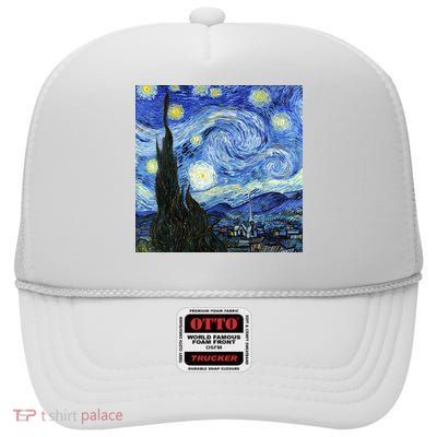 The Starry Night By Vincent Van Gogh High Crown Mesh Back Trucker Hat