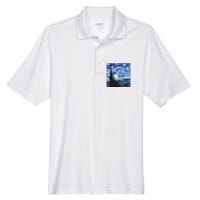 The Starry Night By Vincent Van Gogh Men's Origin Performance Pique Polo