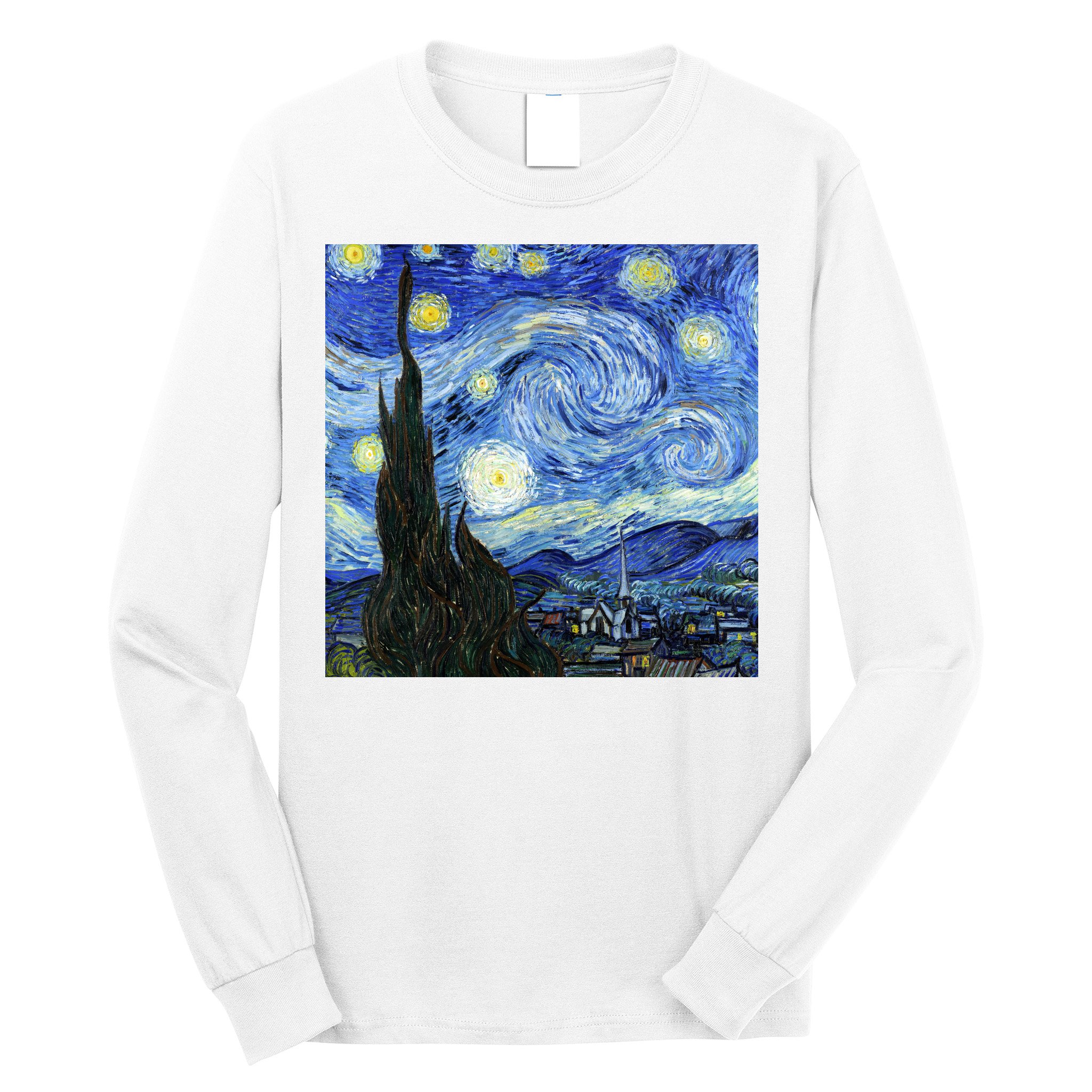 The Starry Night By Vincent Van Gogh Long Sleeve Shirt