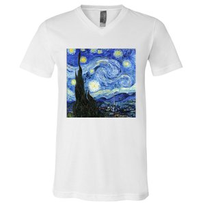 The Starry Night By Vincent Van Gogh V-Neck T-Shirt