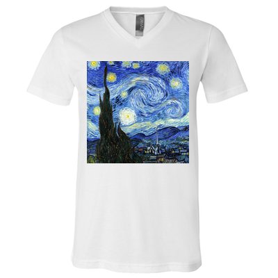 The Starry Night By Vincent Van Gogh V-Neck T-Shirt