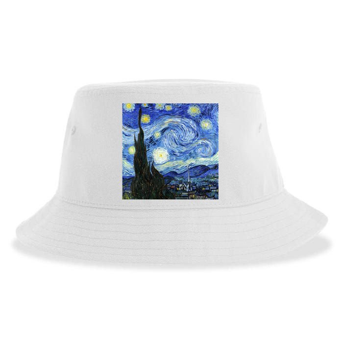 The Starry Night By Vincent Van Gogh Sustainable Bucket Hat