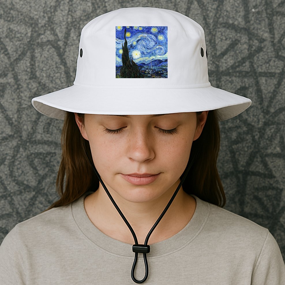 The Starry Night By Vincent Van Gogh Bucket Hat