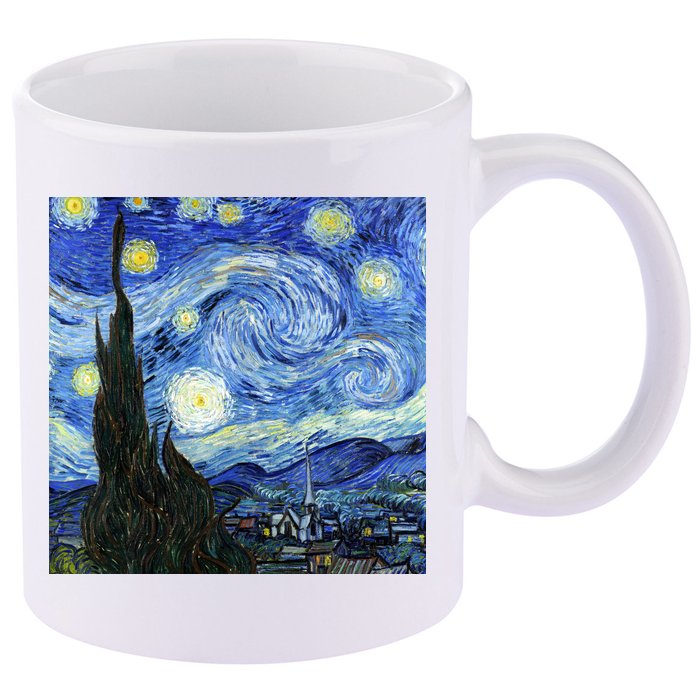 The Starry Night By Vincent Van Gogh 11oz C Handle Ceramic Mug